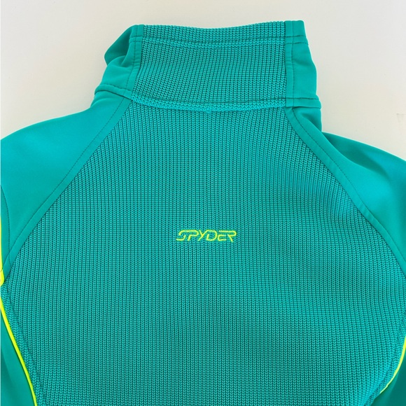 SPYDER WOMENS TURQUOISE ESSENTIAL JACKET SIZE SMALL - Picture 7 of 14